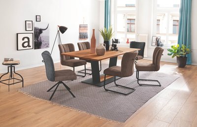 Moderne Tischgruppe Savoy/Platino  • Singold Möbel